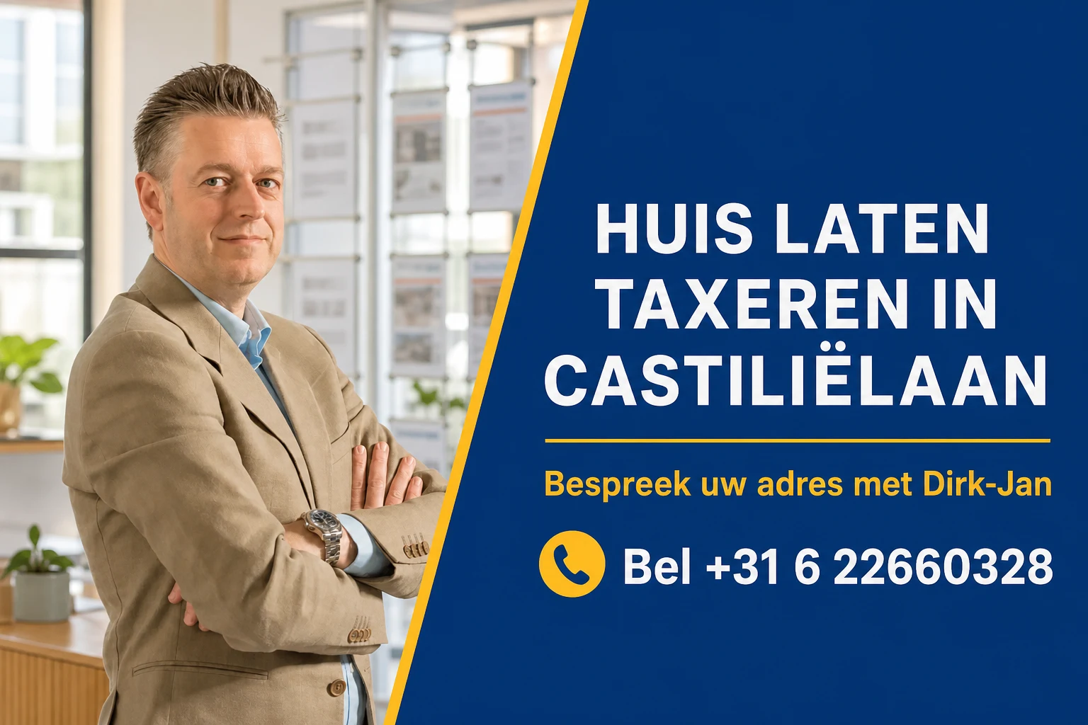 Huis laten taxeren in Castiliëlaan | CBS, WOZ en woningmarkt 2 Huis laten taxeren in Castiliëlaan met Dirk-Jan Bonenkamp, bel +31 6 22660328