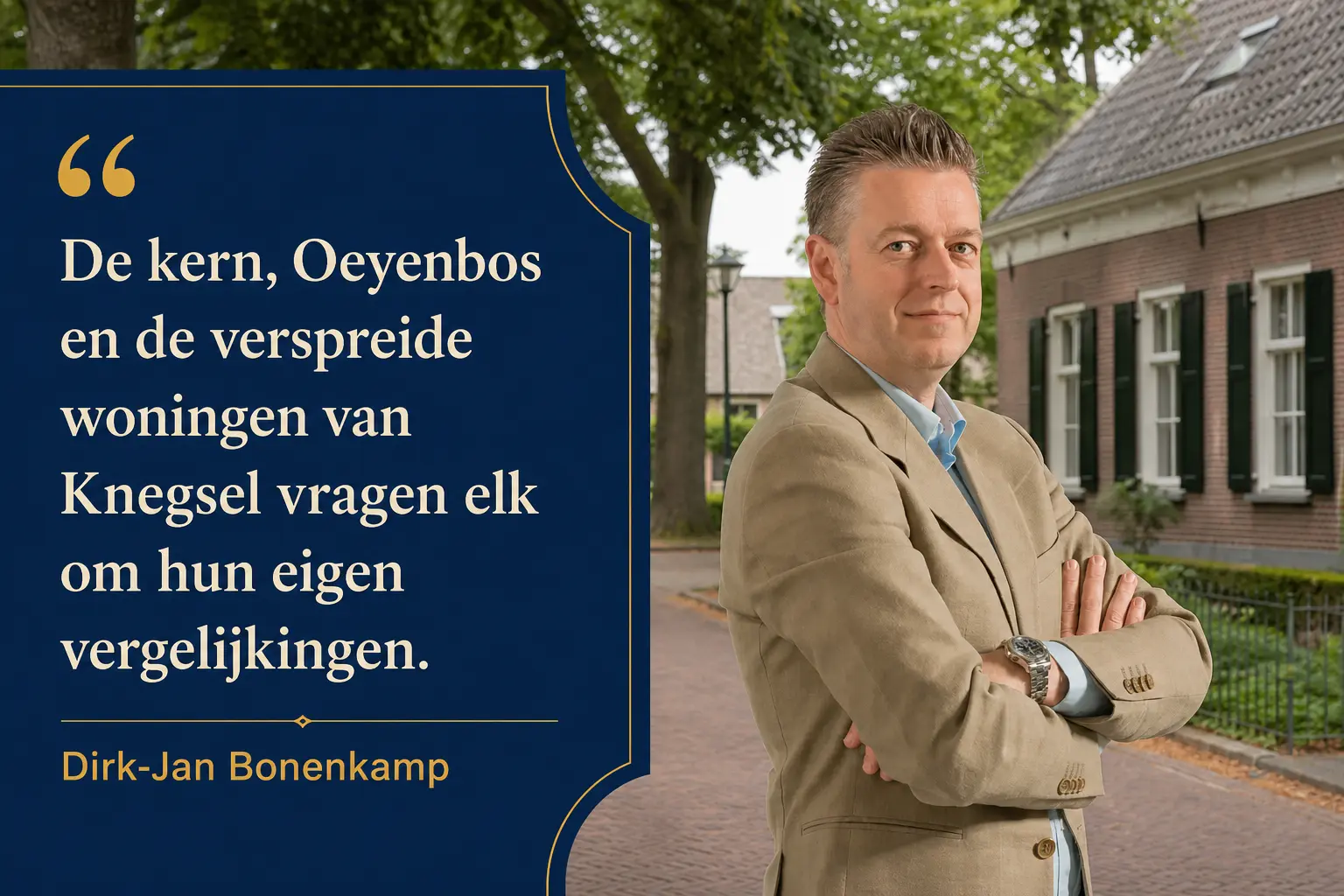Dirk-Jan Bonenkamp over de verschillende vergelijkingen in de kern, Oeyenbos en het buitengebied van Knegsel