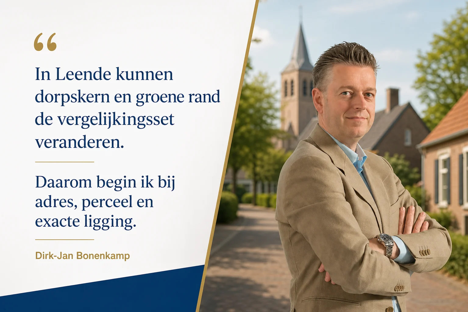 Dirk-Jan Bonenkamp over waarderingsverschillen tussen de kern en de groene rand van Leende