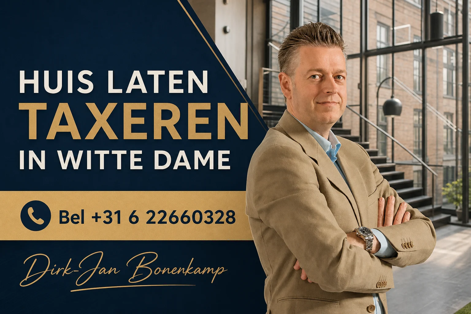 Huis laten taxeren in Witte Dame | NWWI | €599 Eindhoven 2 Dirk-Jan Bonenkamp met telefoonnummer voor een huis laten taxeren in Witte Dame
