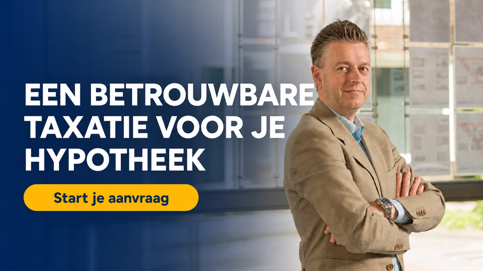 Dirk-Jan voor een hypotheektaxatie in Eindhoven