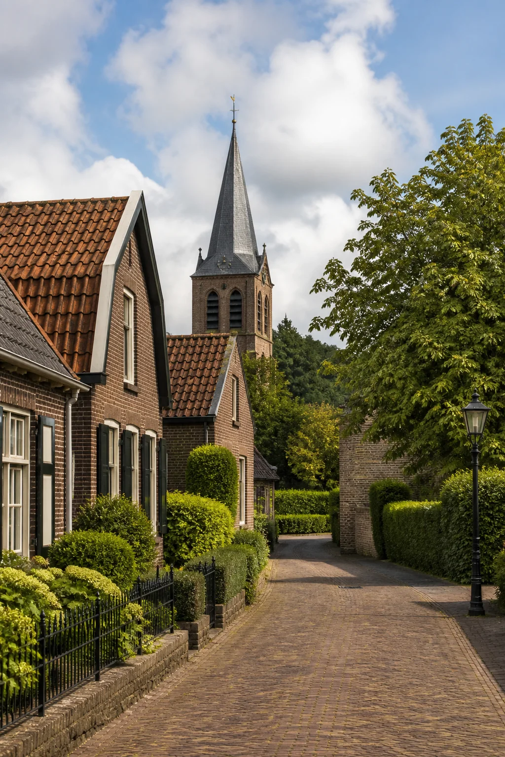 Dorpswoning en groen pad in Leende