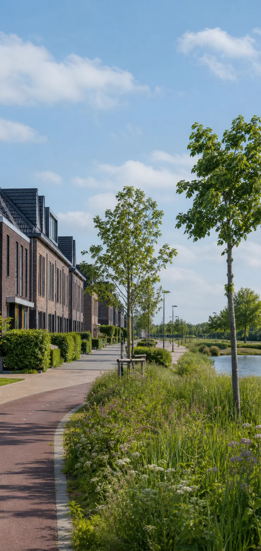 Woningen, groen en water in Meerhoven, Eindhoven