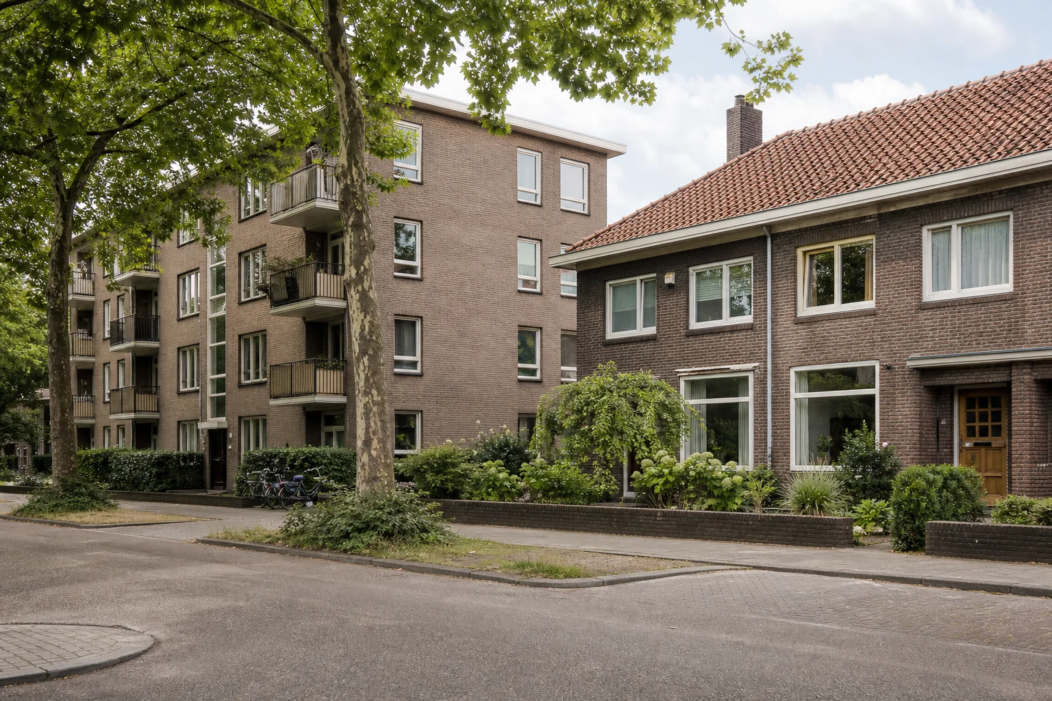 Woningtypen en groen aan de Oude Spoorbaan in Eindhoven