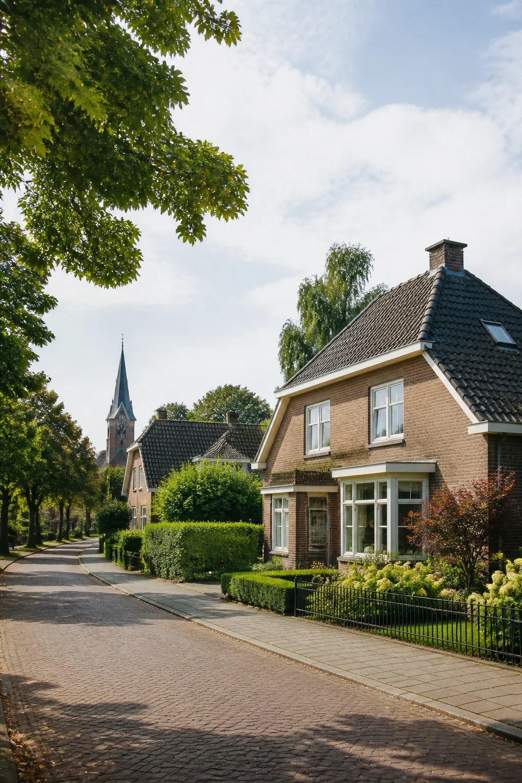 Dorpsomgeving met woningen in Son en Breugel, Noord-Brabant