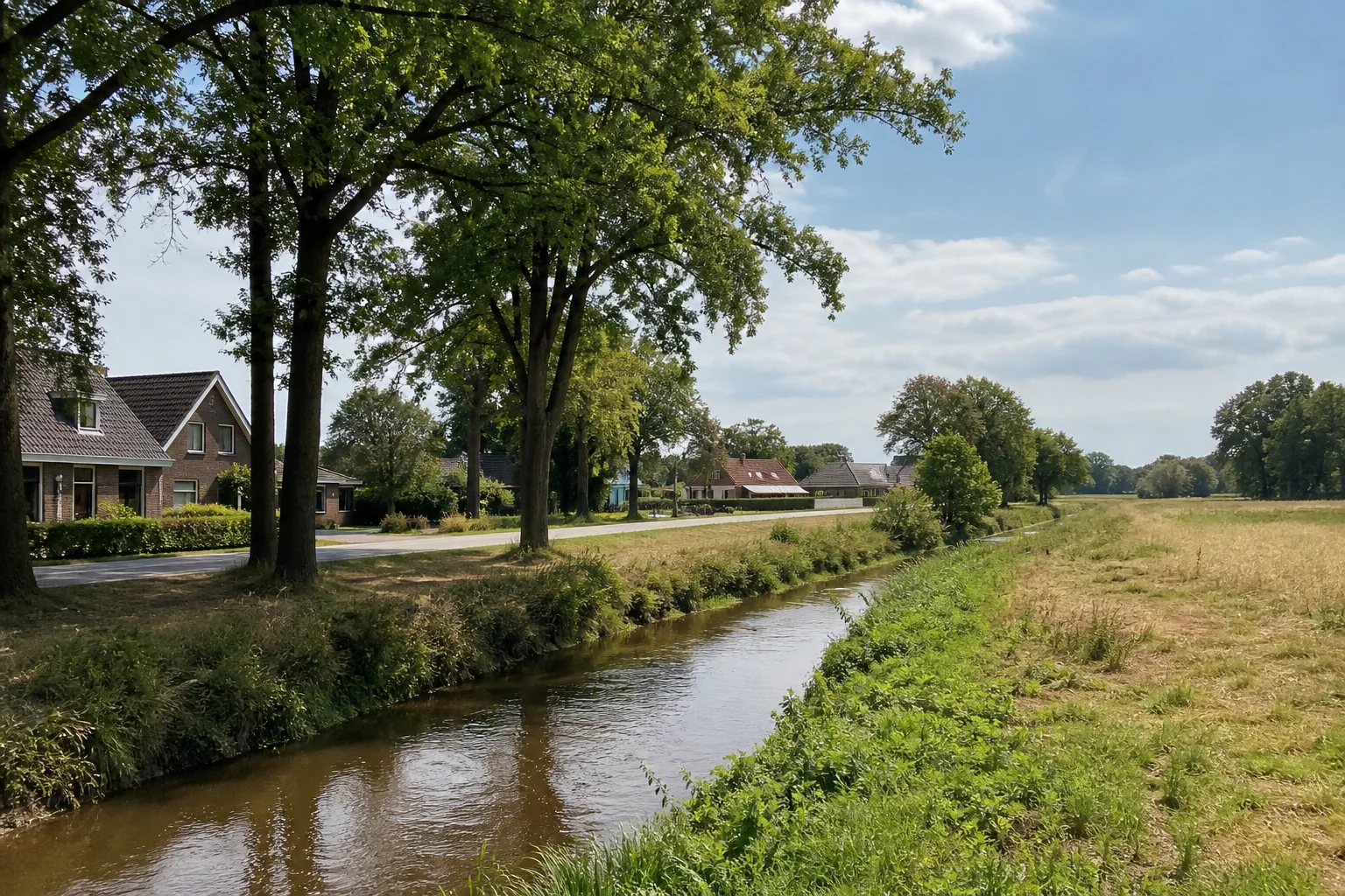 Dorpslandschap van Steensel met groene randen
