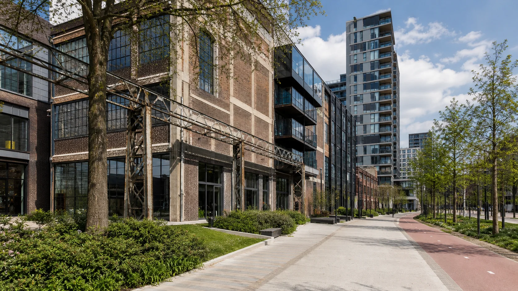 Industrieel stadsbeeld van Strijp-S in Eindhoven