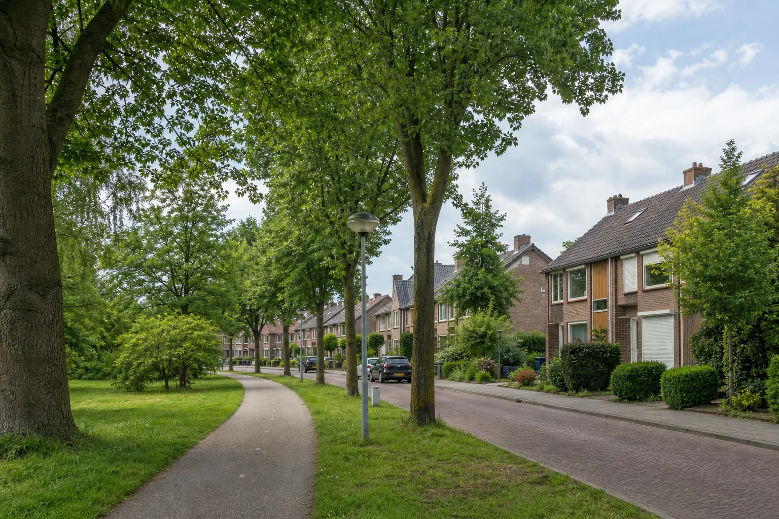 Groene fiets- en wandelverbinding langs de parkzone van Tempel