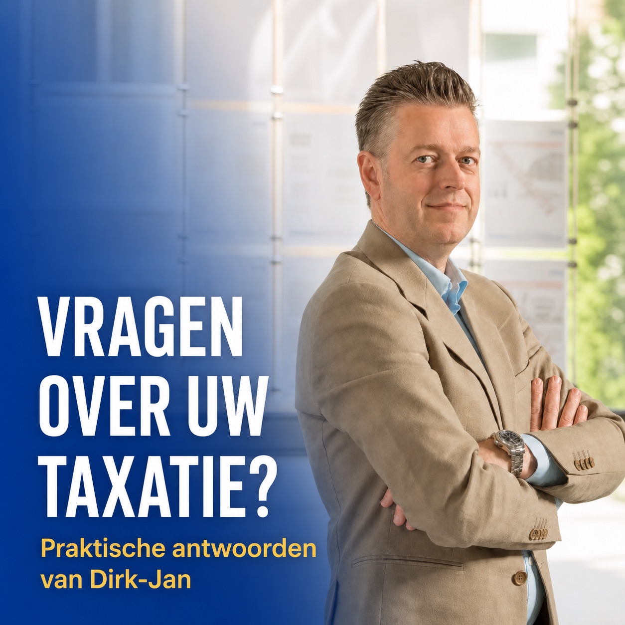 Dirk-Jan Bonenkamp van Cheetah Valuations. Afbeeldingstekst: Vragen over uw taxatie? Praktische antwoorden van Dirk-Jan.